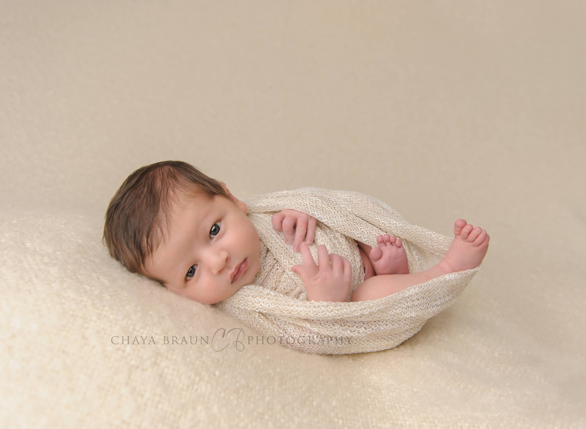 awake newborn baby photo